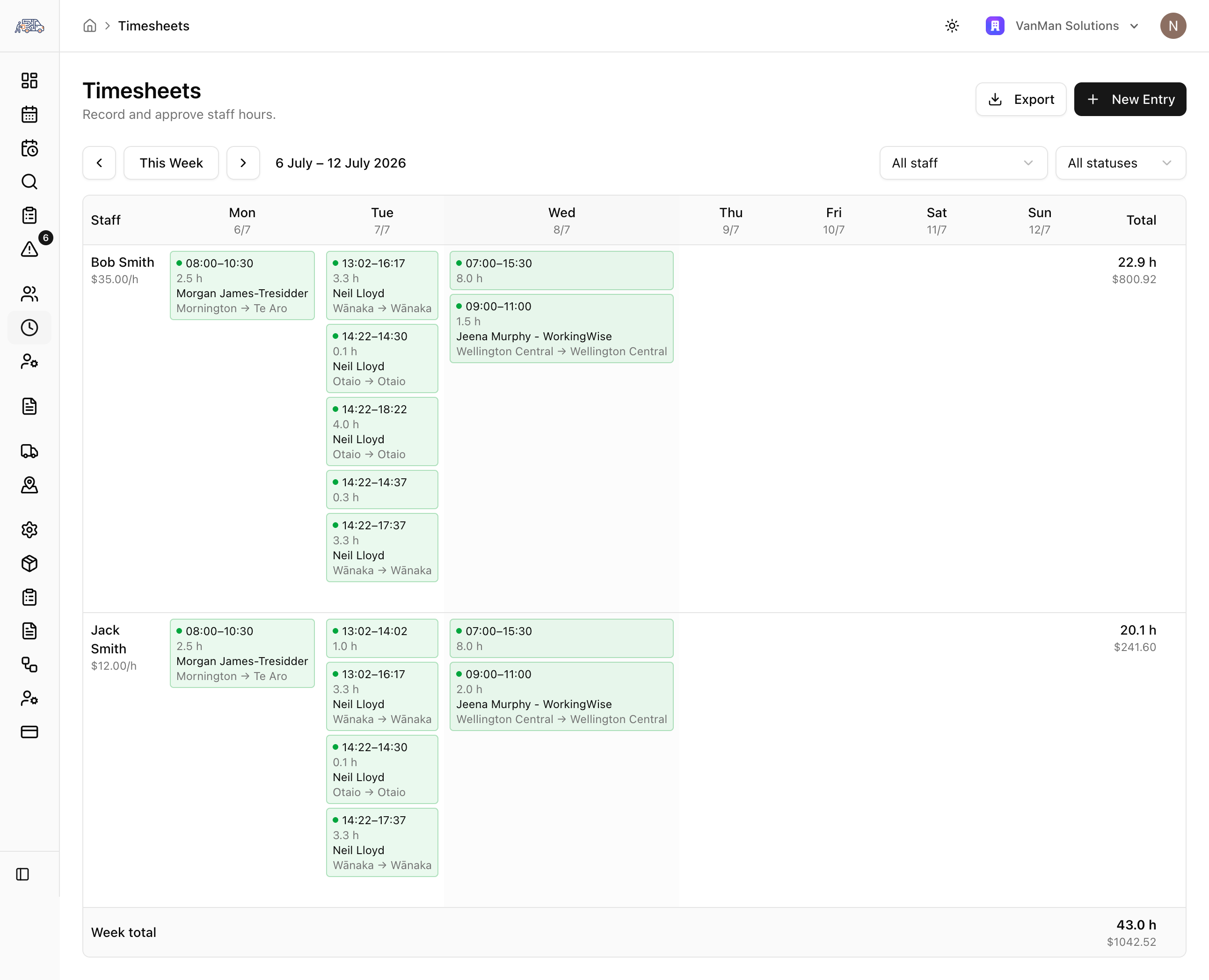 Timesheets